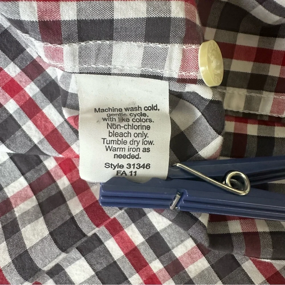 J. Crew Tailored Fit Washed Casual plaid long-sleeve button-down shirt‎